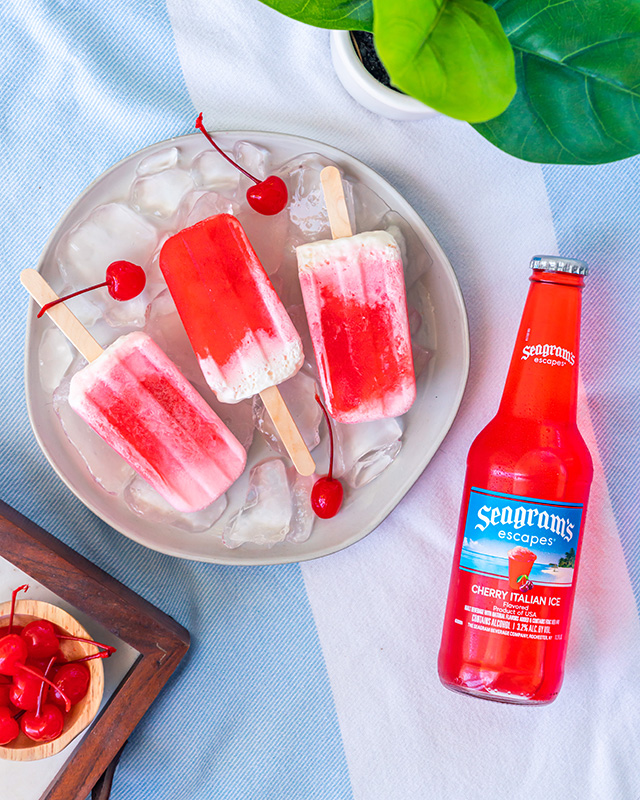 Cherries and Cream Popsicles Photo